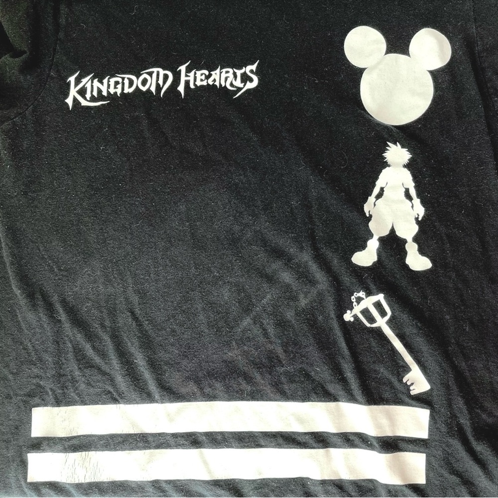 Disney Kingdom Hearts T-Shirt Men Medium Black Short Sleeve Crew Neck